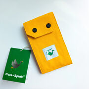 Yellow cotton phone wallet